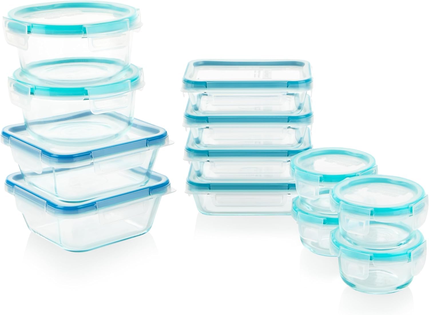 12 Pack Glass Food Storage Containers with Locking Lids